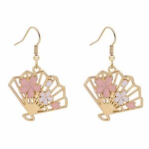 *SARANYA* Gold x Flower Simple Scalloped Hollow Design Fashion Earrings